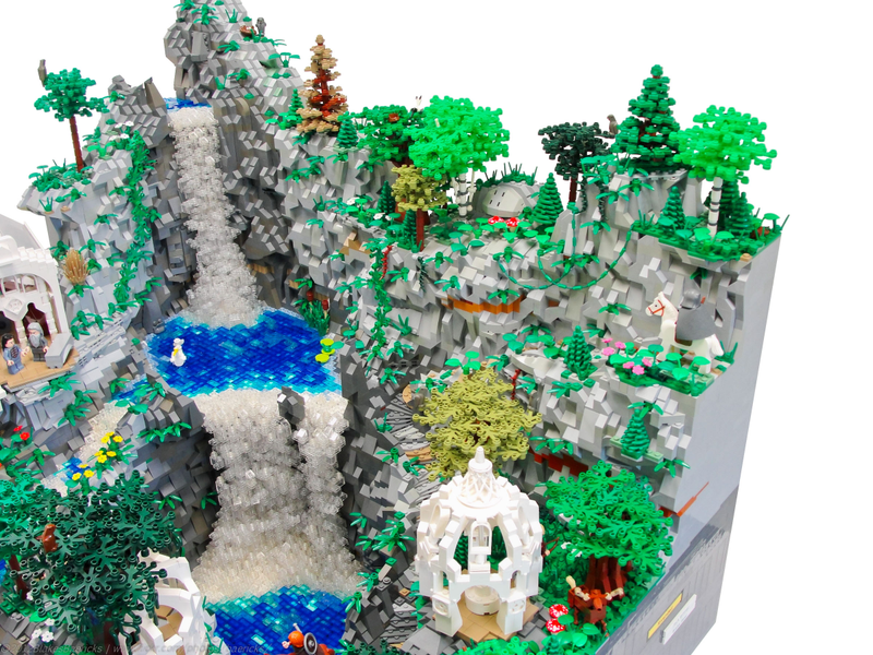 Illustration for article titled Rivendell from Lord of the Rings, made out of 50,000-plus LEGO bricks